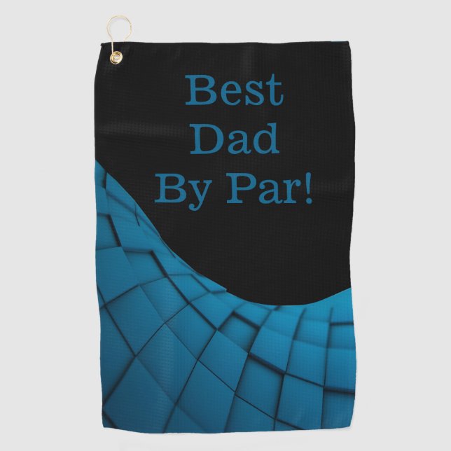 Serviette De Golf Tee Off avec le meilleur : Meilleur papa Golf Serv (Devant)