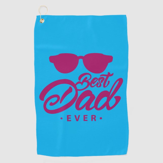 Serviette De Golf Tee Time avec le meilleur papa Golf Towel (Devant)