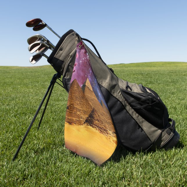 Serviette De Golf tempête cosmique au-dessus de l'égypte (Vert)