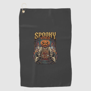 Serviette De Golf Tête de citrouille d'Halloween de Vires effrayants