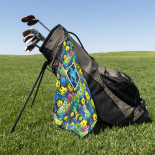 Serviette De Golf Texte personnalisé avec boules à pickleballs psych