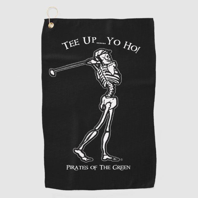 Serviette De Golf Tiens, Ho ! Skeleton Pirate  (Devant)