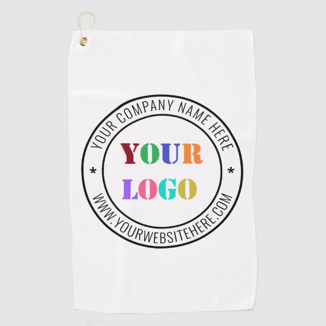 Serviette De Golf Timbre d'entreprise du logo d'entreprise personnal (Devant)