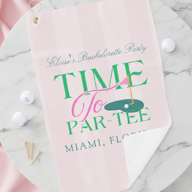 Serviette De Golf Time to Par-Tee Golf Bachelorette (Time to Par-Tee Golf Bachelorette Golf Towel)