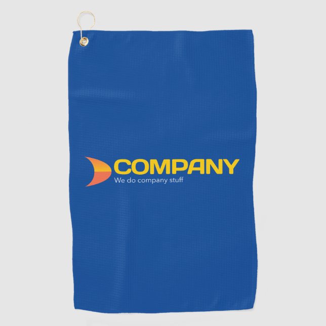 Serviette De Golf Torchon bleu personnalisé (Devant)