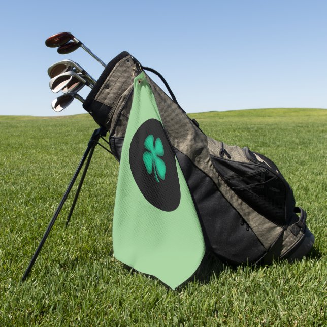 Serviette De Golf Torchon de golf Black Irish Circle (Vert)