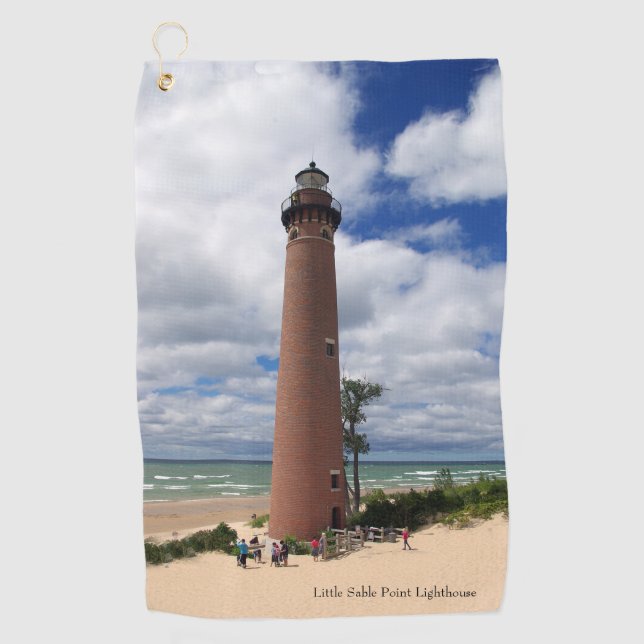 Serviette De Golf Torchon de golf Little Sable Point Lighthouse (Devant)