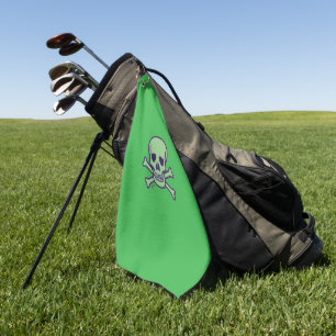 Serviette De Golf Torchon vert crâne