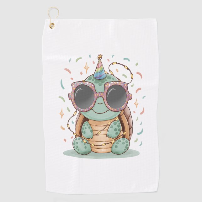 Serviette De Golf Tortue cool (Devant)