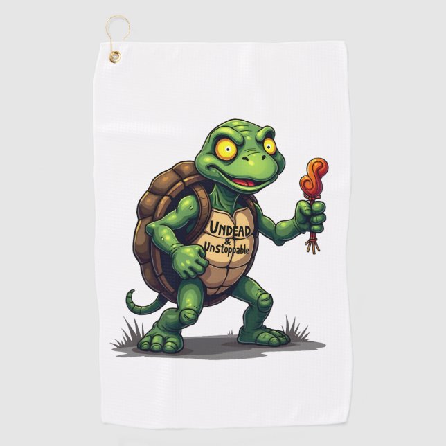 Serviette De Golf Tortue zombie (Devant)