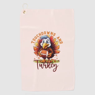 Serviette De Golf Touchdown et Turquie Thanksgiving