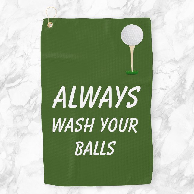 Serviette De Golf Toujours Laver Vos Boules Golf Drôle Humour (Créateur téléchargé)