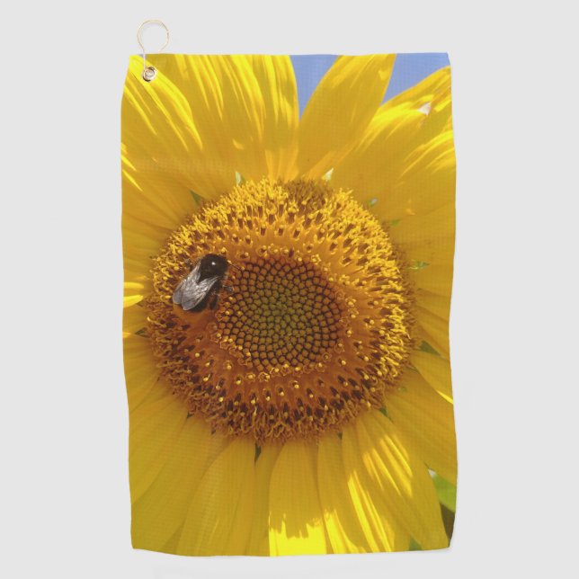 Serviette De Golf Tournesol jaune (Devant)