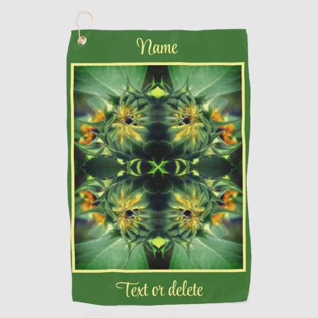 Serviette De Golf Tournesol se dépliant Abstrait personnalisé (Devant)