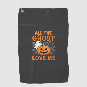 Serviette De Golf Tout les fantômes m'aiment Halloween Design_1