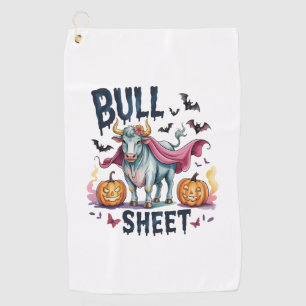 Serviette De Golf Tract de Halloween, Vache fantôme drôle