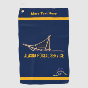 Serviette De Golf Transporteur postal de l'Alaska Dog Sled