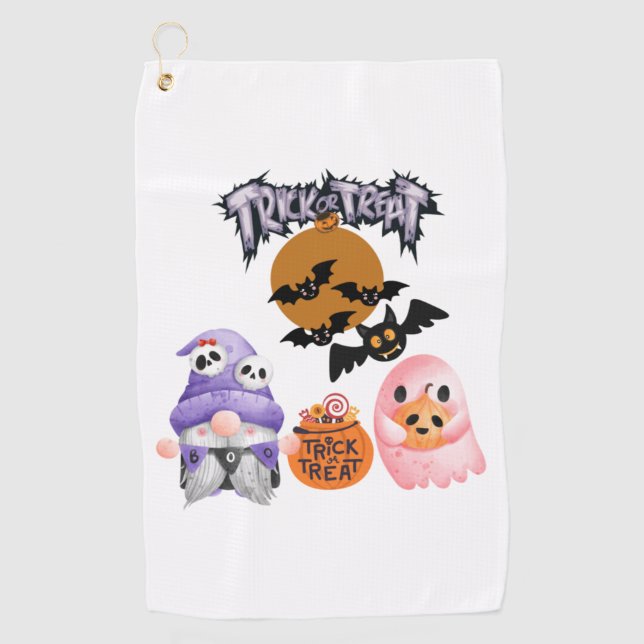 Serviette De Golf tricher ou traiter des gnomes (Devant)