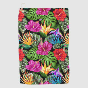 Serviette De Golf Tropical Floral Motif d'humeur estivale