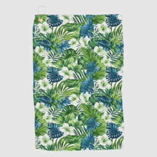 Serviette de golf tropicale florale