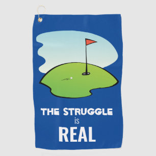 Serviette De Golf Trou de golf amusant avec boule La lutte est une v