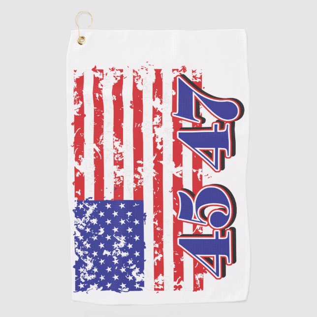 Serviette De Golf Trump 45 et 47 (Devant)