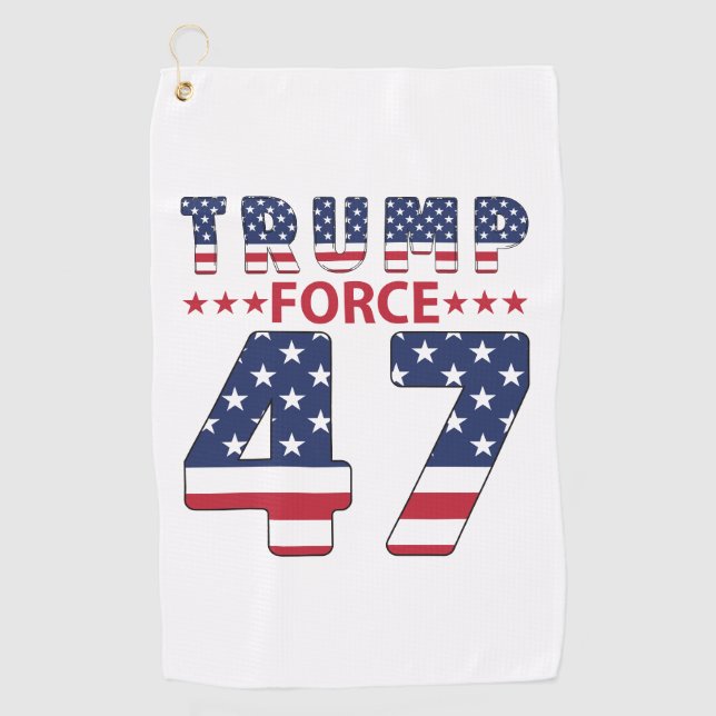 Serviette De Golf Trump Force 47 (Devant)