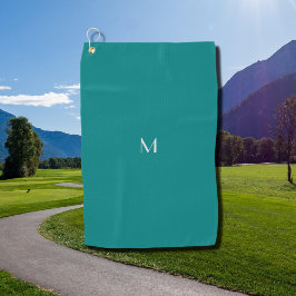 Serviette De Golf turquoise solide - ajouter monogramme