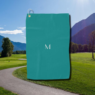 Serviette De Golf turquoise solide - ajouter monogramme