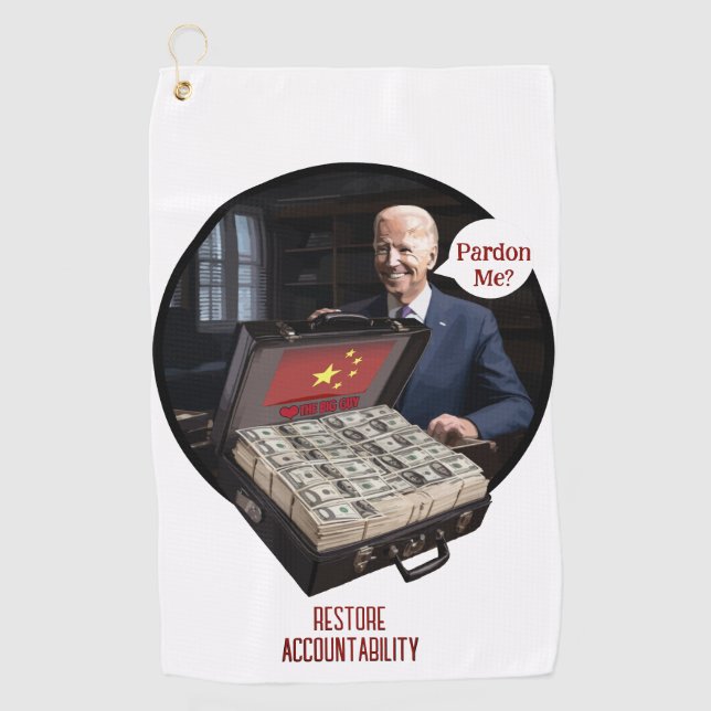 Serviette De Golf TyrantWear : Pardon Moi ? (Devant)