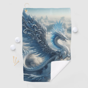 Serviette De Golf Un dragon superbe entouré de nuages