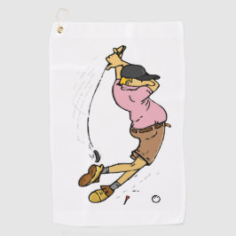 Serviette De Golf Un golfeur manque la balle