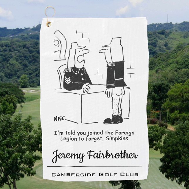 Serviette De Golf Un soldat en caricature de la Légion étrangère fra (Créateur téléchargé)