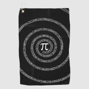 Serviette De Golf Une spirale de Pi Graphic sur une