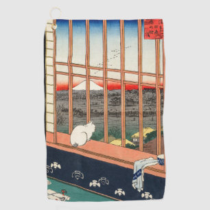 Serviette De Golf Utagawa Hiroshige - Champs de riz Asakusa