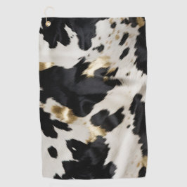 Serviette De Golf Vache blanche noire