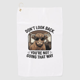 Serviette De Golf Vache des Highlands drôle ne regarde pas rétro