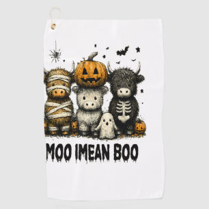 Serviette De Golf Vache Highland Spooky Halloween