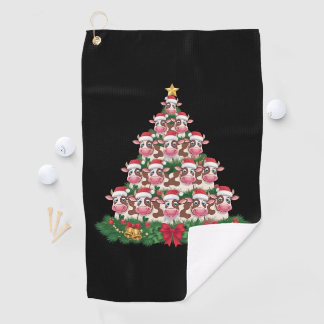 Serviette De Golf Vache Noël Arbre drôle Vache Lover Vache Noël (En situation)