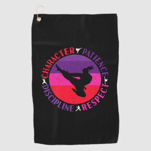 Serviette De Golf Valeurs fondamentales des arts martiaux - Karaté