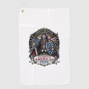 Serviette De Golf Vampire Patriotique Liberté Seigneur Horreur Monst