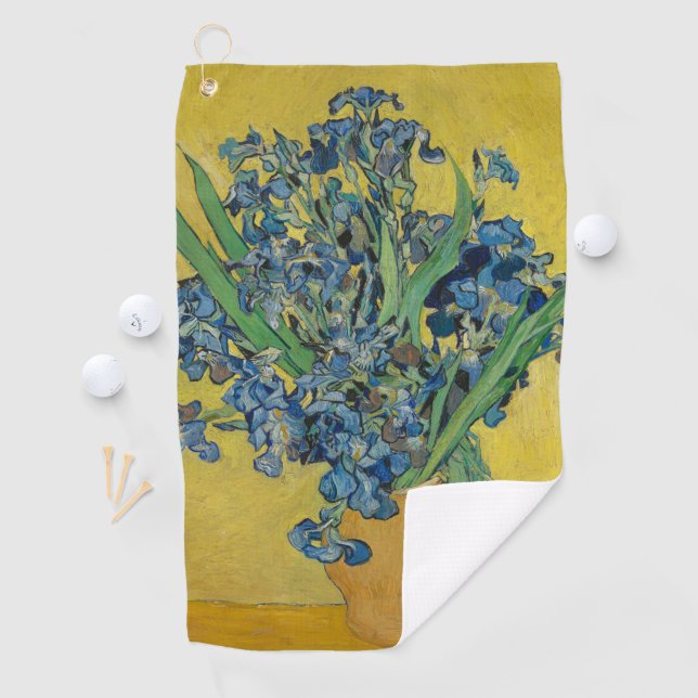 Serviette De Golf Van Gogh Vase avec l'impressionnisme classique d'I (En situation)