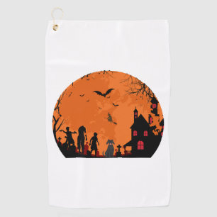 Serviette De Golf vecteur halloween