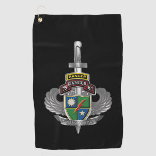 Serviette De Golf Vétéran d'Afghanistan du 75e régiment de rangers