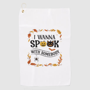 Serviette De Golf Veux Effrayer Quelqu'un Halloween Citrouilles Arai