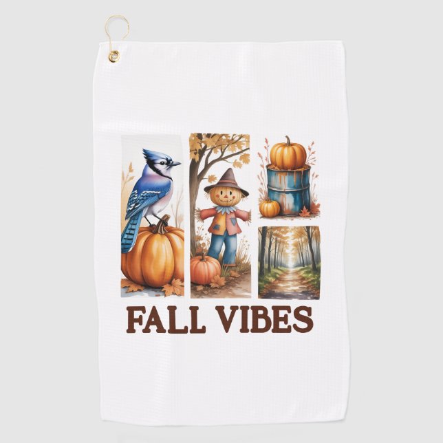 Serviette De Golf Vibes d'automne Vibes d'automne (Devant)