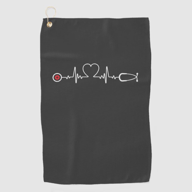 Serviette De Golf Vie infirmière | Infirmière (Devant)