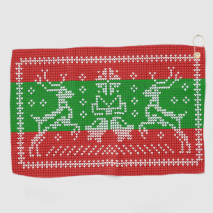 Serviette De Golf Vilain chandail cloches Xmas rennes crochet