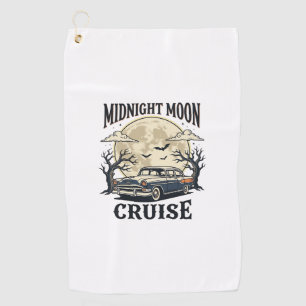 Serviette De Golf Vintage Moon Car Gothique Classique Auto Halloween
