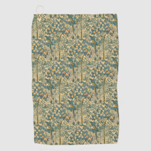 Serviette De Golf Vintage Walter Crane Art du ara macao et du fruit 